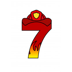 Fireman number seven - edible cake decoration