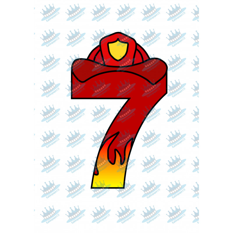 Fireman number seven - edible cake decoration