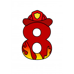 Fireman number eight - edible cake decoration