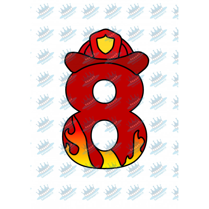 Fireman number eight - edible cake decoration