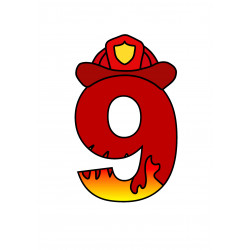 Fireman number nine - edible cake decoration