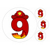 Fireman number nine - edible cake decoration