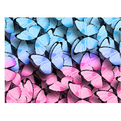 Blue and pink butterflies - edible cake topper