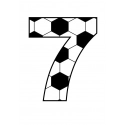 Football number seven - edible cake topper