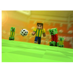 Minecraft Football - Edible cake topper