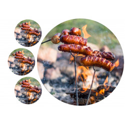 Campfire sausages - Edible cake topper