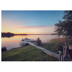 Kesäinen järvinäkymä kakkukuva - Syötävä kakkukuva kakkuun