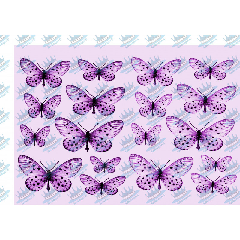 Purple butterflies - Edible cake topper