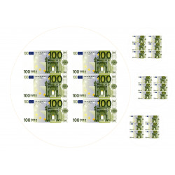 100 Eurot - Syötävä kakkukuva kakkuun