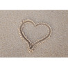 Sand heart - Edible cake topper