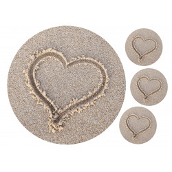 Sand heart - Edible cake topper