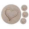 Sand heart - Edible cake topper