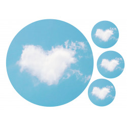 Heart cloud - Edible cake topper